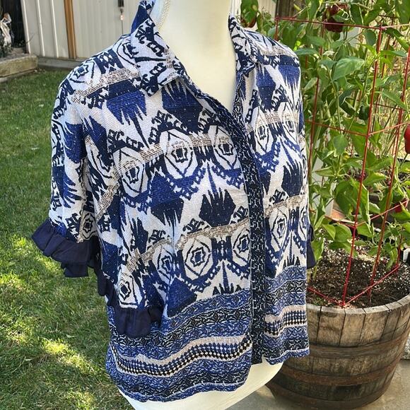 Kas Designs Batwing Blouse Women's Size Medium - Picture 3 of 13